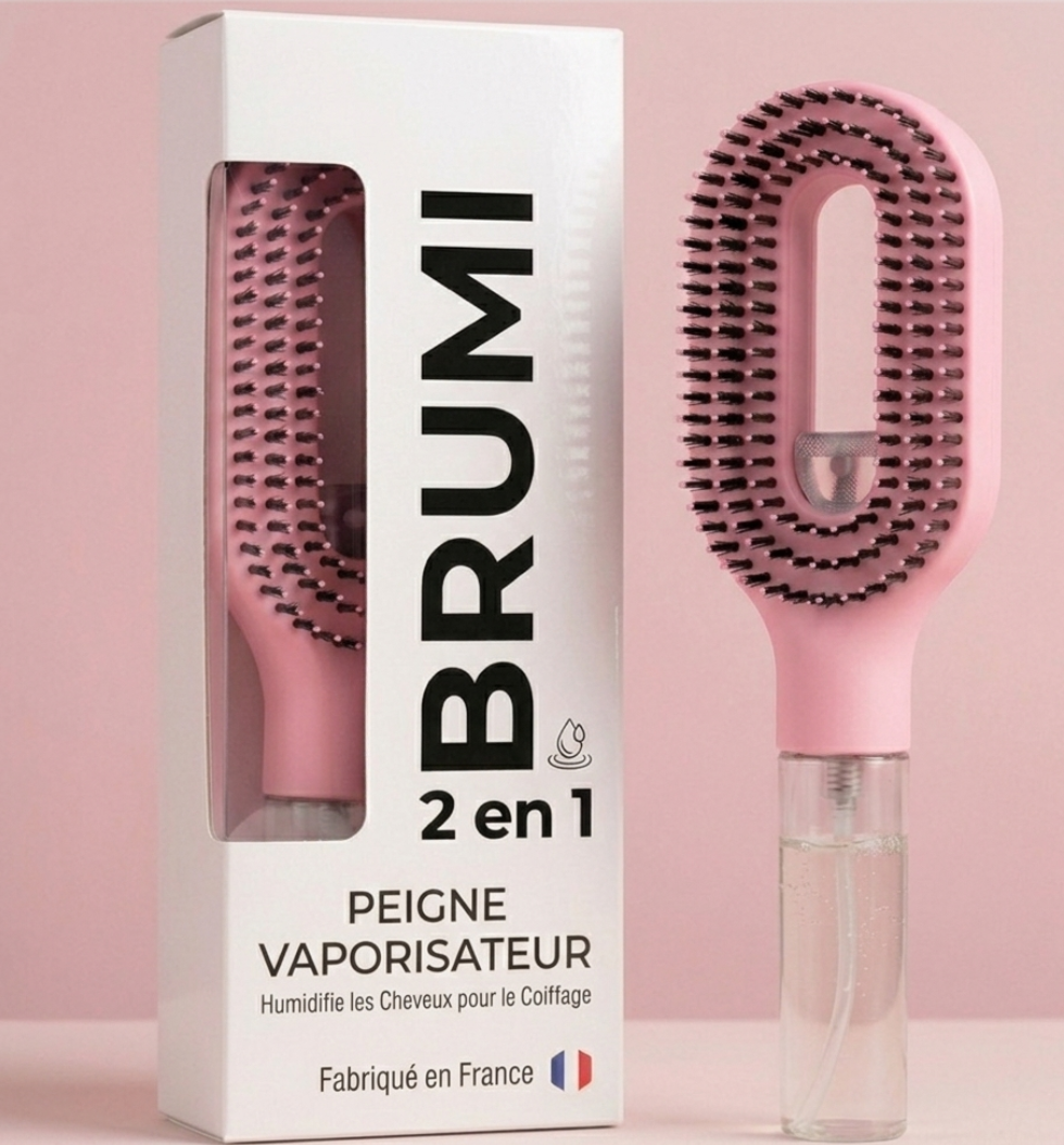 Brosse Brumi —  avec vaporisateur intégré