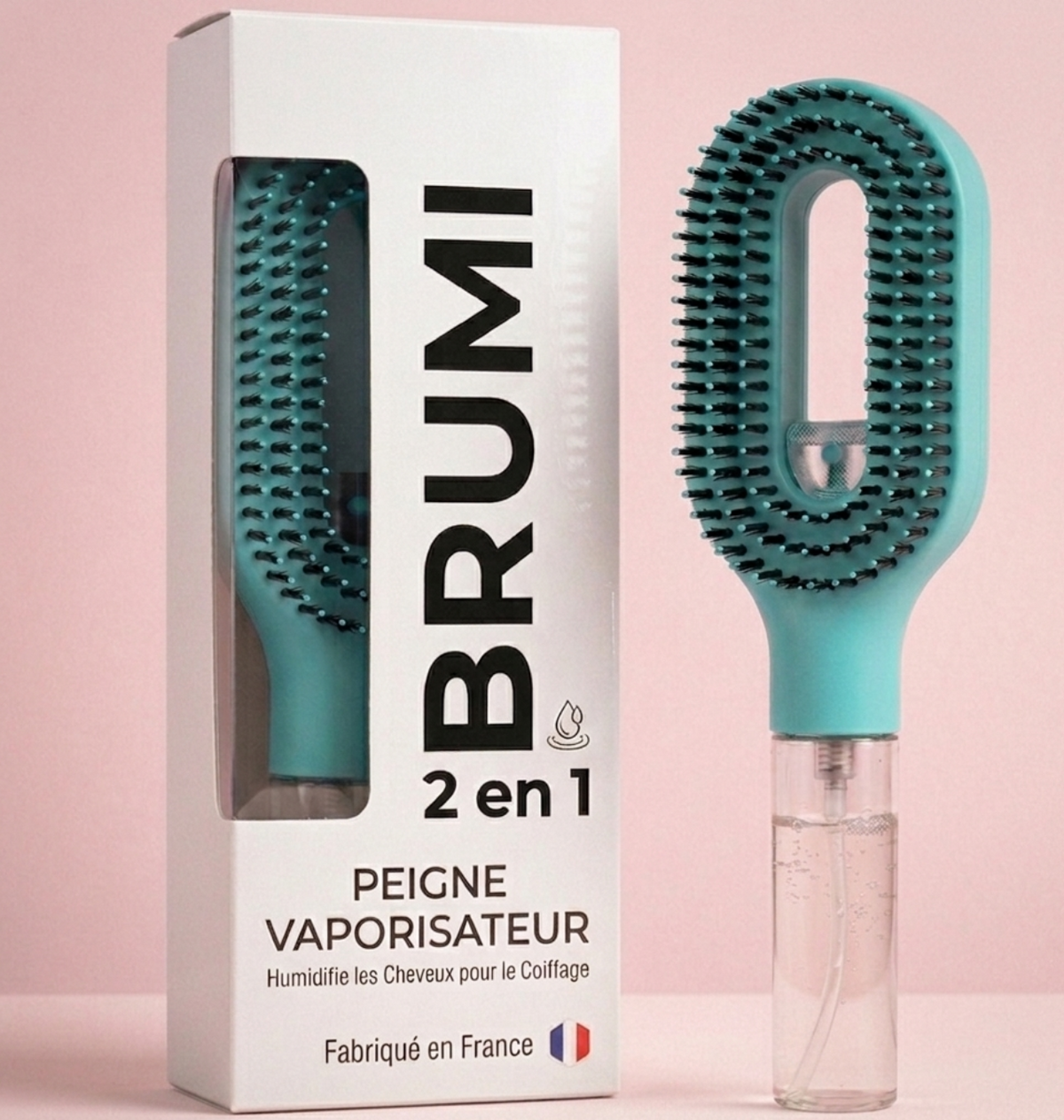 Brosse Brumi —  avec vaporisateur intégré