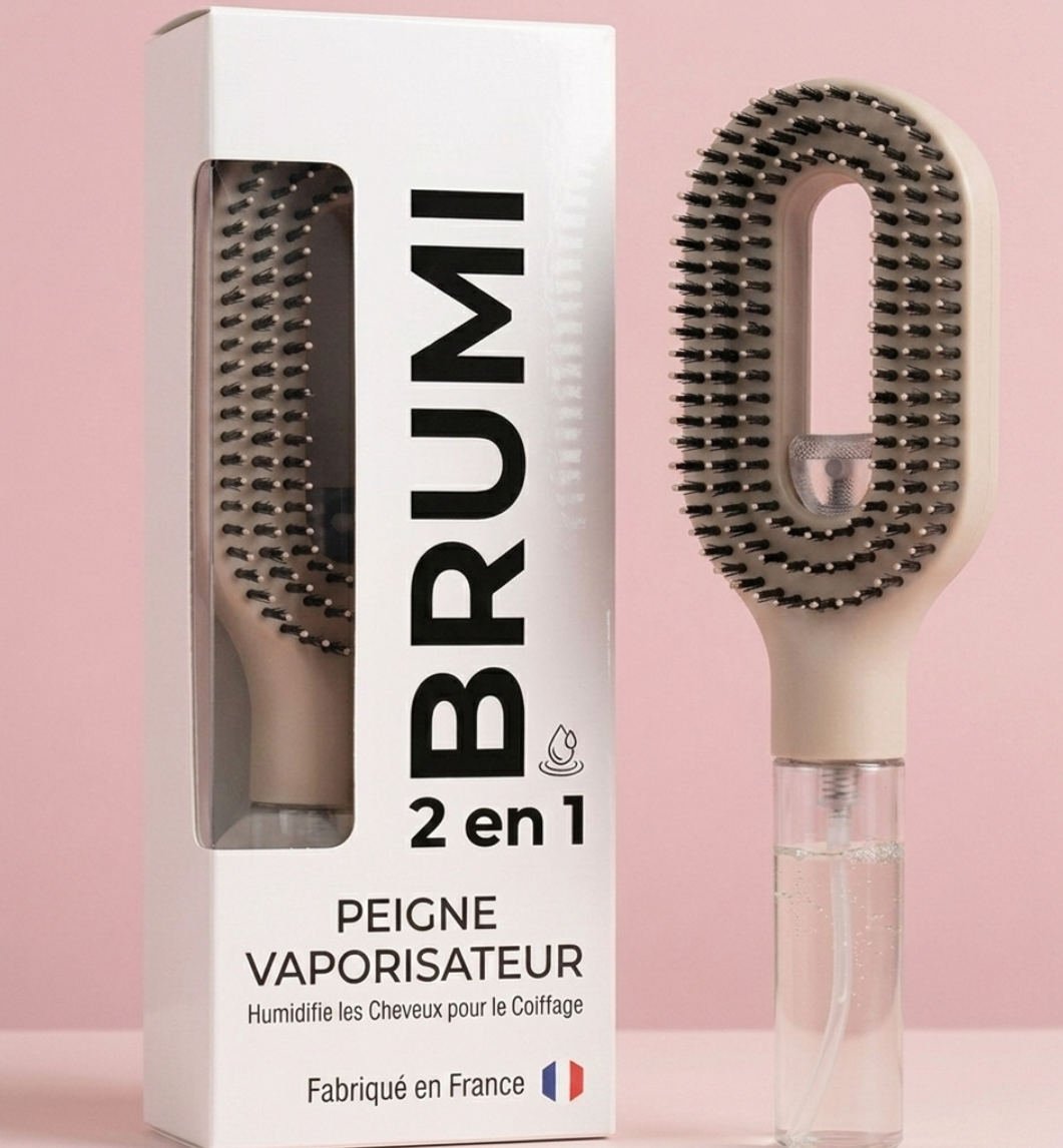 Brosse Brumi —  avec vaporisateur intégré